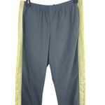 Nike 90s Y2K Gray Yellow Stripe Track Pull On Elastic Waist Athletic Pants L Photo 2