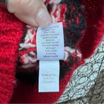 J.Jill  Windham Fair Isle Pull Over Red Nordic Ski Vibes Wool Blend Sweater MED Photo 5