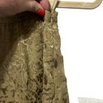 Soft Surroundings Womens Maxi Skirt L Gold Textured Satin Burnout Boho Whimsy Photo 4