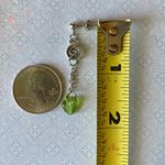 Handmade fairy forest vintage retro aesthetic style swirl & Czech glass leaf dangle earrings🍃⭐️🌙 Photo 3