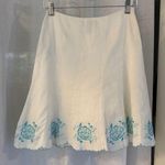 Ann Taylor  Linen Embroidered Skirt Sz: 2P Photo 0