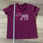 Hanes Fight like a Girl Breast Cancer Awareness Shirt Size Large Photo 2