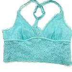 Victoria's Secret  Size‎ S Bralette Turquoise Lace Racerback Long Line Fairycore Photo 3