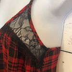 Bobeau NWT  red‎ tartan plaid lace tank top camisole Photo 3