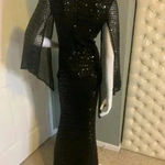 Miss ORD Plus Mermaid Black Sequin Evening Dress Size Large Photo 3