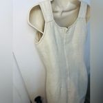 Vintage Y2K Switch USA Womens Linen Beige Fitted Dress Size 5 Buckle Accents Photo 6