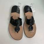 Jack Rogers Sandals Jacks Flat Hamptons Thong Western Boho Coastal Beach Black Photo 2