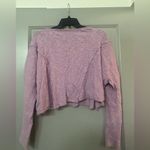 Urban Outfitters  Purple Crop Long Sleeve Button Top Photo 1