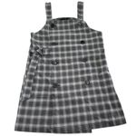 Urban Outfitters  Monki Dress Womens Small Gray Black Plaid White Double Breasted Photo 0