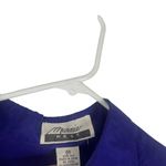 Marnie West Vintage 80s Women's Size Medium 100% Silk Disco Button Up Blue Photo 4