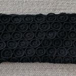 Vintage CORDE 1940’s Black Woven Circle Design Crochet Oversized Clutch Bag Photo 8