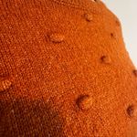 Love by Design  XS Orange Embossed 3D Polka Dot Sweater. Soft, Comfortable. Warm. Photo 8