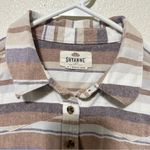 Shyanne  Flannel Button Up Shirt Womens Med Pastel Check Plaid Cotton Lace Trim Photo 4