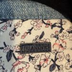 BLANK NYC Anthropologie Blue Reversible Denim Trimmed Patchwork Jacket Boxy S Photo 9