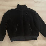 Nike  Black Fleece Jacket with Embroidered Logo Photo 0