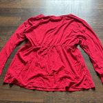 Oscar de la Renta Peplum Pajama Set Red XL Photo 5