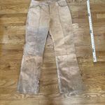 Louise Paris Suede Leather Pants Women's Size 15 Tan Brown Western Style Photo 0