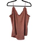 EXPRESS ‎ Cami Top Ruffle Trim Sleeveless Casual Blouse Rose Gold Medium Photo 6