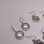 Lot Of 4 Dangle Drop Earrings Pierced Bead / Metal Silver Tone 1 Two Tone Photo 7