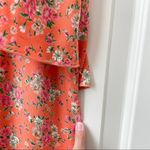Blu Moon Orange Floral Ruffle Dress 2 Photo 3