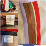 Harvé Benard HARVE BENARD CREAM, BROWN, RED & VIOLET VINTAGE STRIPE SILK SKIRT NWT (12) Photo 12