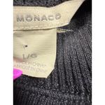 Club Monaco  Womens Striped Metallic Gold Black Top‎ Raglan Sleeve Size Large Photo 3