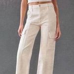 NWT MOTHER The Rambler Cargo Cream Wide Leg Women's Jeans size 30 Photo 0