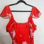 Altar'd State NWT Altar’d State Red Floral Faux Wrap Midi Dress Photo 10