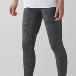 Lululemon  Wunder Under Pant III Coco Pique Black White Leggings Size 4 Photo 0