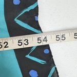 Vintage 100% Silk Rectangle Scarf Retro 90’s Print Preppy Chic Groovy Colorful Photo 5
