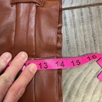 BB Dakota Womens Vegan Leather Paper Bag Pants Mahogany Brown EUC Photo 7