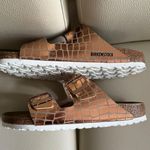Birkenstock NWOB Arizona Gator Gleam Copper Sandals Photo 8