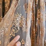 Anthropologie MOULINETTE SOEURS bronze lace dress Photo 8