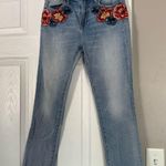 Driftwood  Floral Embroidered High Rise Jeans Photo 2