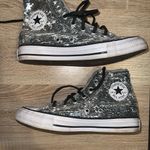 Converse  Silver Sequin High-Top Sneakers Womens sz6 Photo 0