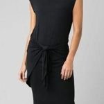 New Womens NWT PrAna L Black Dress Foundation Tie Soft Cap Sleeves Tencel Modal Size L Photo 0