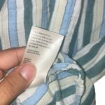 Pilcro and the Letterpress Pilcro Anthropologie the Serena surf Henley blouse striped print button down box Photo 6
