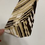 Fred David  Tan/Black Button Up Peplum Blouse Size XL Photo 3