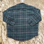BDG  Dani Oversized Flannel Shirt Green Top Urban Outfitters Buttondown Photo 4