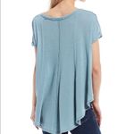 Free People Sammie VNeck Short Sleeve Flowy Hi-Low Photo 4