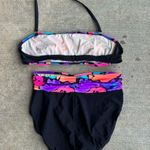 Vintage 80s Carol Weir high rise high hip neon ruched two piece bikini swimsuit Pink Size 12 Photo 3