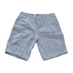 LL Bean Blue Patchwork Seersucker Favorite Fit Cotton Bermuda Shorts Size 6‎ Photo 2