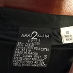 Anne Klein Suits 10 M Pinstriped Smart Fitted Skirt Suit in Black Funeral Photo 10