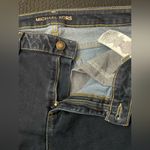Michael Kors  Dark Wash Izzy Skinny Jeans Fitted‎ Gold Thread Size 8 Photo 4