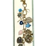 Atterri Bohemian Freshwater Pearl Abstract Religious Gold Bag Charm NEW $118 Photo 0