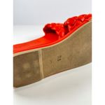 Seychelles  Bellissima Sandals Orange Leather Flat Puffy Woven Slides US 7.5 Photo 6