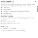 Torrid Black Silver Shimmer Knotted Dress Size 3X Photo 10