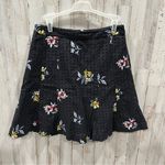 Ann Taylor Navy Floral Embroidered Eyelet ALine Mini Skirt Photo 0