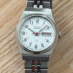 Seiko SQ Vintage Ladies Watch Light Silver Dial Stainless Bracelet Date Window Photo 2