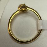 Stunning Setting Lab Created Yellow Citrines and White Topaz on a Solid .925 GP Gold Photo 4